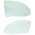 Front, Driver and Passenger Side Door Glasses, Green Tint, 2-Door, Coupe, Replaces NAGS No. DD10870 GTNN, DD10871 GTNN