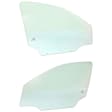 Front, Driver and Passenger Side Door Glasses, Green Tint, 4-Door, Sedan, Replaces NAGS No. DD10875 GTNN, DD10876 GTNN