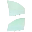 Front, Driver and Passenger Side Door Glasses, Green Tint, Replaces NAGS No. DD11058 GTYN, DD11059 GTYN