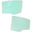 Rear, Driver and Passenger Side Door Glasses, Green Tint, 4-Door, Sedan, Replaces NAGS No. DD11481 GTNN, DD11482 GTNN