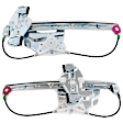 Rear, Driver and Passenger Side Power Window Regulator, Without Motor