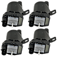 Ignition Coils, Set of 4, For Models with Round Coil