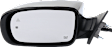 Driver and Passenger Side Mirrors, Power Adjust, Manual Folding, Heated, Chrome, In-housing Signal Light, With memory, With Puddle Light, No Auto-Dimming, With Blind Spot Detection in Glass