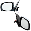 Driver and Passenger Side Mirror, Power Adjust, Heated, Manual Folding, Chrome, In-housing Signal Light, Driver Side - No Memory; Passenger Side - With Memory, No Puddle Light, No Auto-Dim