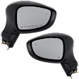 Driver and Passenger Side Non-Towing Mirrors, Power Adjust, Manual Folding, Heated, Textured Black, In-housing Signal Light, No Memory, No Puddle Light, No Auto-Dimming