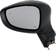 Driver and Passenger Side Non-Towing Mirrors, Power Adjust, Manual Folding, Heated, Textured Black, In-housing Signal Light, No Memory, No Puddle Light, No Auto-Dimming