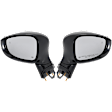 Driver and Passenger Side Mirror, Power Adjust, Heated, Manual Folding, Paintable, In-housing Signal Light, No Memory, No Puddle Light, No Auto-Dim, With Blind Spot Detection in Glass