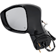 Driver and Passenger Side Mirror, Power Adjust, Heated, Manual Folding, Paintable, In-housing Signal Light, No Memory, No Puddle Light, No Auto-Dim, With Blind Spot Detection in Glass