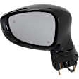 Driver and Passenger Side Mirror, Power Adjust, Heated, Manual Folding, Paintable, In-housing Signal Light, No Memory, No Puddle Light, No Auto-Dim, With Blind Spot Detection in Glass