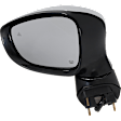 Driver and Passenger Side Mirror, Power Adjust, Heated, Manual Folding, Paintable, In-housing Signal Light, No Memory, No Puddle Light, No Auto-Dim, With Blind Spot Detection in Glass