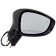 Driver and Passenger Side Mirror, Power Adjust, Heated, Manual Folding, Paintable, In-housing Signal Light, No Memory, No Puddle Light, No Auto-Dim, With Blind Spot Detection in Glass