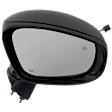 Driver and Passenger Side Mirror, Power Adjust, Heated, Power Folding, Paintable, In-housing Signal Light, With Memory, With Puddle Light, No Auto-Dim, With Blind Spot Detection in Glass