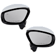 Driver and Passenger Side Mirrors, Power Adjust, Power Folding, Heated, Chrome, In-Housing Signal Light, With Memory, With Puddle Light, No Auto-Dimming, With Blind Spot Detection in Glass