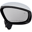 Driver and Passenger Side Mirrors, Power Adjust, Power Folding, Heated, Chrome, In-Housing Signal Light, With Memory, With Puddle Light, No Auto-Dimming, With Blind Spot Detection in Glass
