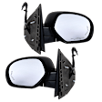 Driver and Passenger Side Mirror, Power Adjust, Heated, Power Folding, With 1 Paintable and 1 Textured Black Cap, In-glass Signal Light, With Memory, With Puddle Light, No Auto-Dim