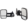 2006 GMC Sierra 1500 HD - Driver and Passenger Side Towing Mirror, Manual Adjust, Non-Heated, Textured Black, Manual Folding, No Signal Light, Passenger Side - No Blind Spot Feature; Driver Side - With Blind Spot Corner Glass, No Memory, No Puddle Light, No Aut