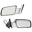 Driver and Passenger Side Mirrors, Power Adjust, Heated, Chrome, Standard Type, with Chrome Base and Housing