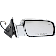 Driver and Passenger Side Mirrors, Power Adjust, Heated, Chrome, Standard Type, with Chrome Base and Housing