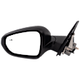 Driver and Passenger Side Mirror, Power Adjust, Non-Heated, Manual Folding, Textured Black, No Signal Light, No Memory, No Puddle Light, No Auto-Dim, With Blind Spot Detection in Glass