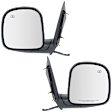 Driver and Passenger Side Mirror, Power Adjust, Heated, Manual Folding, Textured Black, No Signal Light, No Memory, No Puddle Light, No Auto-Dim, No Blind Spot Feature