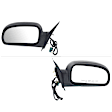 2004 Buick Rainier - Driver and Passenger Side Mirror, 1st Design, Power Adjust, Heated, Textured Black, Manual Folding, No Signal Light, No Blind Spot Feature, Without Memory Recall, No Puddle Light, No Auto-Dimming