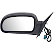 2004 Buick Rainier - Driver and Passenger Side Mirror, 1st Design, Power Adjust, Heated, Textured Black, Manual Folding, No Signal Light, No Blind Spot Feature, Without Memory Recall, No Puddle Light, No Auto-Dimming