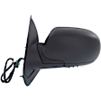 2004 Buick Rainier - Driver and Passenger Side Mirror, 1st Design, Power Adjust, Heated, Textured Black, Manual Folding, No Signal Light, No Blind Spot Feature, Without Memory Recall, No Puddle Light, No Auto-Dimming