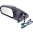 2004 Buick Rainier - Driver and Passenger Side Mirror, 1st Design, Power Adjust, Heated, Textured Black, Manual Folding, No Signal Light, No Blind Spot Feature, Without Memory Recall, No Puddle Light, No Auto-Dimming