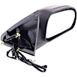 2004 Buick Rainier - Driver and Passenger Side Mirror, 1st Design, Power Adjust, Heated, Textured Black, Manual Folding, No Signal Light, No Blind Spot Feature, Without Memory Recall, No Puddle Light, No Auto-Dimming