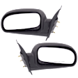Driver and Passenger Side Mirrors, Manual Adjust, Manual Folding, Non-Heated, Textured Black, No Signal Light, No Memory, No Puddle Light, No Auto-Dimming