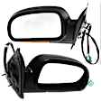2004 Buick Rainier - Driver and Passenger Side Mirror, Without Memory, Power Adjust, Heated, Textured Black, Manual Folding, In-housing Signal Light, No Blind Spot Feature, With Memory, No Puddle Light, No Auto-Dimming