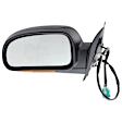 2004 Buick Rainier - Driver and Passenger Side Mirror, Without Memory, Power Adjust, Heated, Textured Black, Manual Folding, In-housing Signal Light, No Blind Spot Feature, With Memory, No Puddle Light, No Auto-Dimming