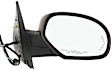 Driver and Passenger Side Mirror, Power Adjust, Heated, Manual Folding, With 1 Paintable and 1 Textured Black Cap, In-glass Signal Light, No Memory, No Puddle Light, No Auto-Dim