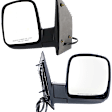 Driver and Passenger Side Mirror, Power Adjust, Heated, Manual Folding, Textured Black, No Signal Light, No Memory, No Puddle Light, No Auto-Dim, No Blind Spot Feature