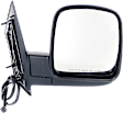 Driver and Passenger Side Mirror, Power Adjust, Heated, Manual Folding, Textured Black, No Signal Light, No Memory, No Puddle Light, No Auto-Dim, No Blind Spot Feature