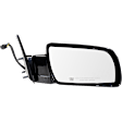 1993 Chevrolet C2500 - Driver and Passenger Side Mirror, Power Adjust, Heated, Paintable, Manual Folding, No Signal Light, No Blind Spot Feature, Without Memory Recall, No Puddle Light, No Auto-Dimming