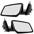 Driver and Passenger Side Mirror, Power Adjust, Non-Heated, Manual Folding, Textured Black, No Signal Light, No Memory, No Puddle Light, No Auto-Dim, No Blind Spot Feature