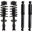 Front and Rear, Driver and Passenger Side Shock and Bare Strut