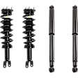 Front and Rear, Driver and Passenger Side Shocks and Fully Loaded Struts, 4WD, For Models without Air Suspension
