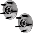 2-Wheel Set Front, Driver and Passenger Side Wheel Hub, With Bearing, 5 x 5.5 in. Bolt Pattern, Without ABS Sensor