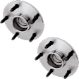 Front, Driver and Passenger Side Wheel Hub, 5 Lugs, With Bearing, RWD