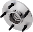 Front, Driver and Passenger Side Wheel Hub, 5 Lugs, With Bearing, RWD