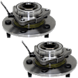 Front, Driver and Passenger Side Wheel Hub, 5 Lugs, With Bearing, With Sensor