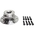 Front, Driver and Passenger Side Wheel Hub, 8 Lugs, With Bearing