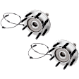 Front, Driver and Passenger Side Wheel Hub, 8 Lugs, With Bearing, With Sensor, 4WD
