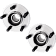 Rear, Driver and Passenger Side Wheel Hub, 5 Lugs, With Bearing