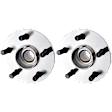 2-Wheel Set Rear, Driver and Passenger Side Wheel Hubs, With Bearing, 2.76 in. ABS Tone Ring Diameter