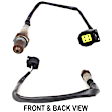 2008 Dodge Grand Caravan - Before and After Catalytic Converter Oxygen Sensor, Enginevinname: H, FI, Naturally Aspirated, FLEX, Set of 4, 4-wire, 6 Cyl 3.3L