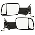 2018 Ram 3500 - Driver and Passenger Side Towing Mirror, Power Adjust, Heated, Textured Black, Power Folding, In-housing Signal Light, With Blind Spot Glass, No Memory, With Puddle Light, No Auto-Dimming