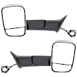 Driver and Passenger Side Towing Mirror, Power Adjust, Heated, Power Folding, Chrome, In-housing Signal Light, With Memory, With Puddle Light, No Auto-Dim, With Blind Spot Glass